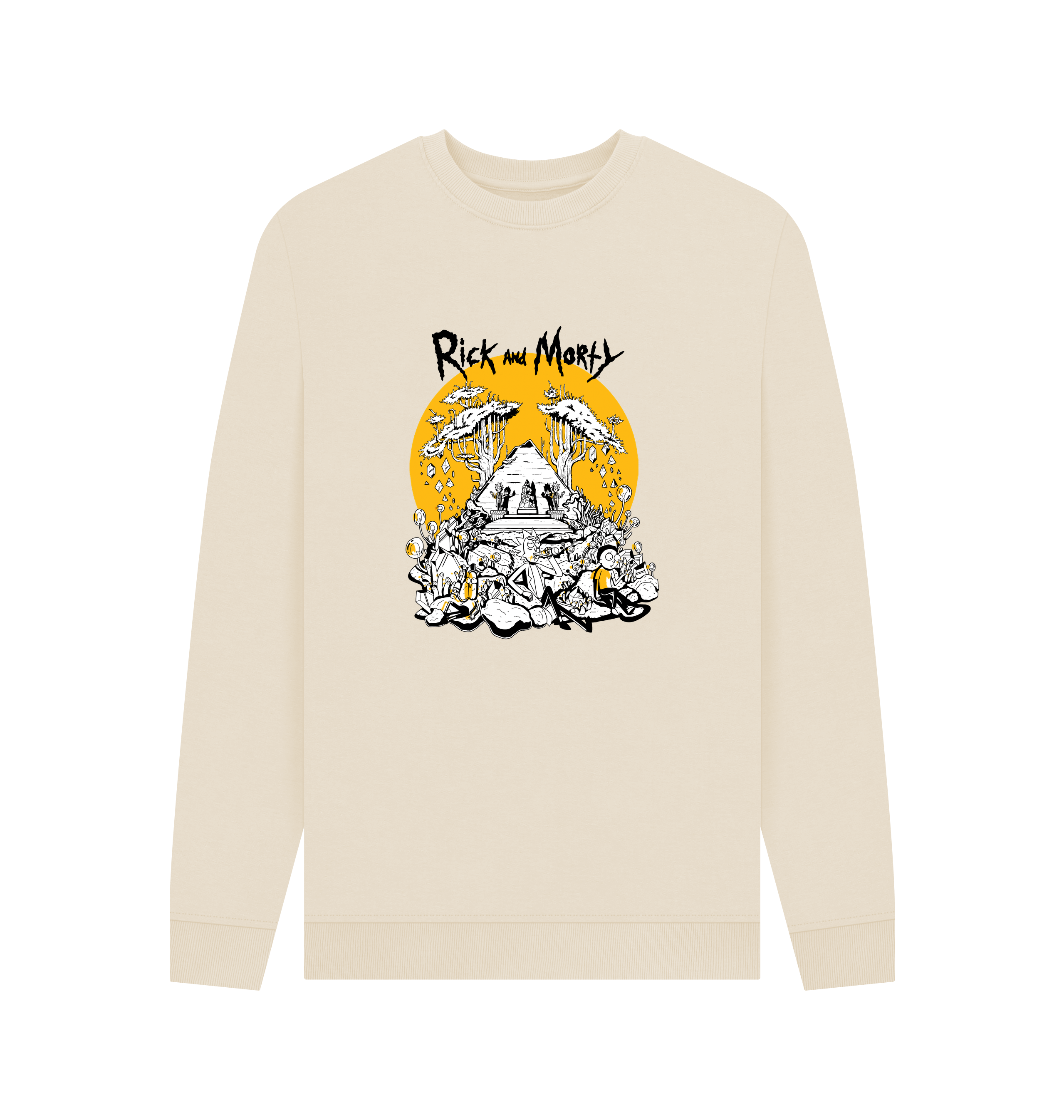 Oat Printed Sweater Front