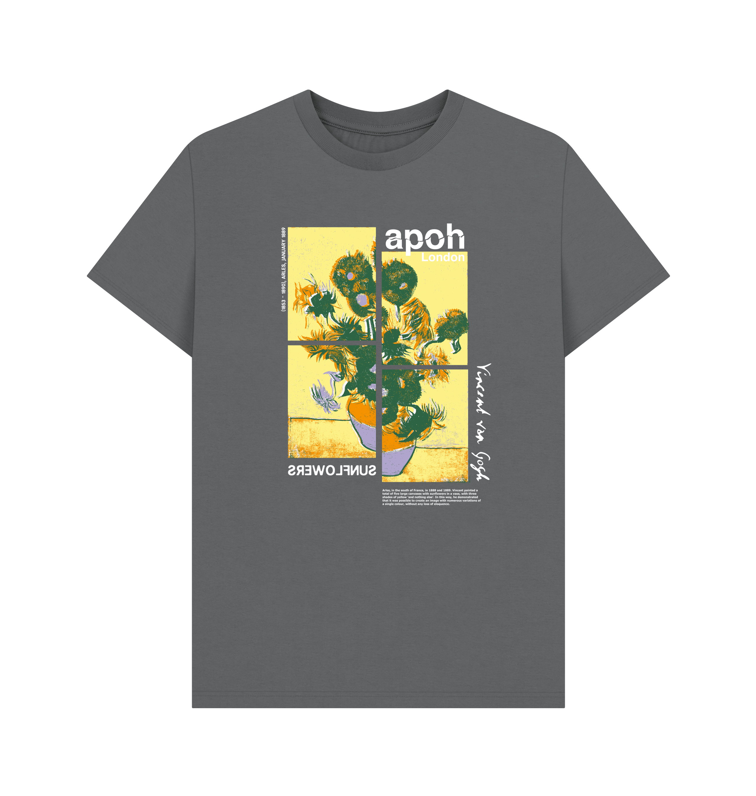 Slate Grey Printed T-shirt Front