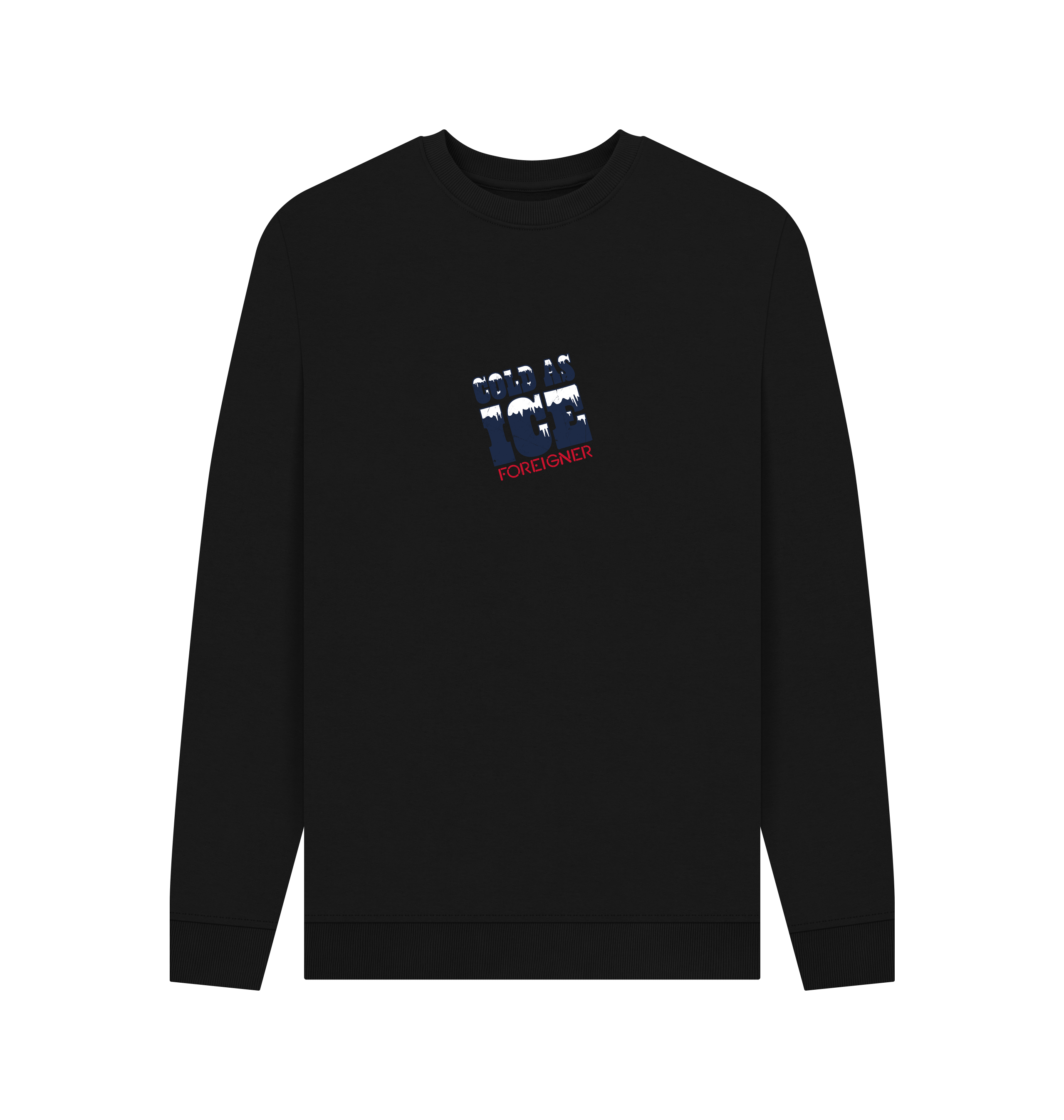 Black Printed Sweater Front