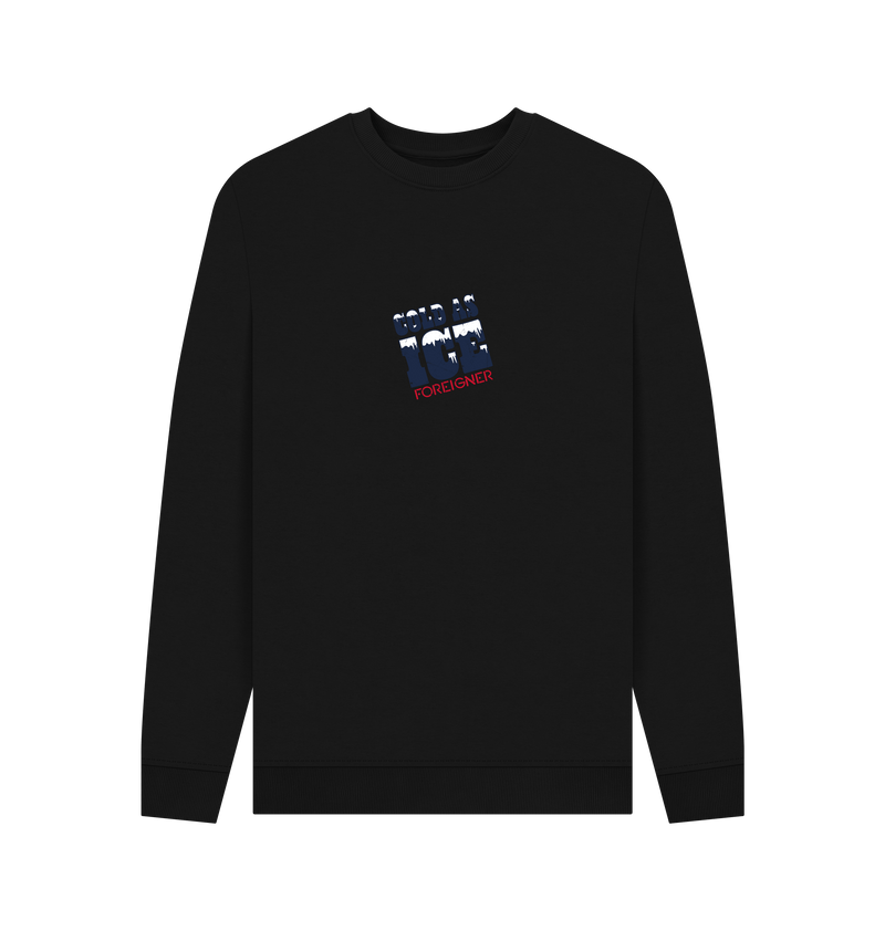 Black Printed Sweater Front