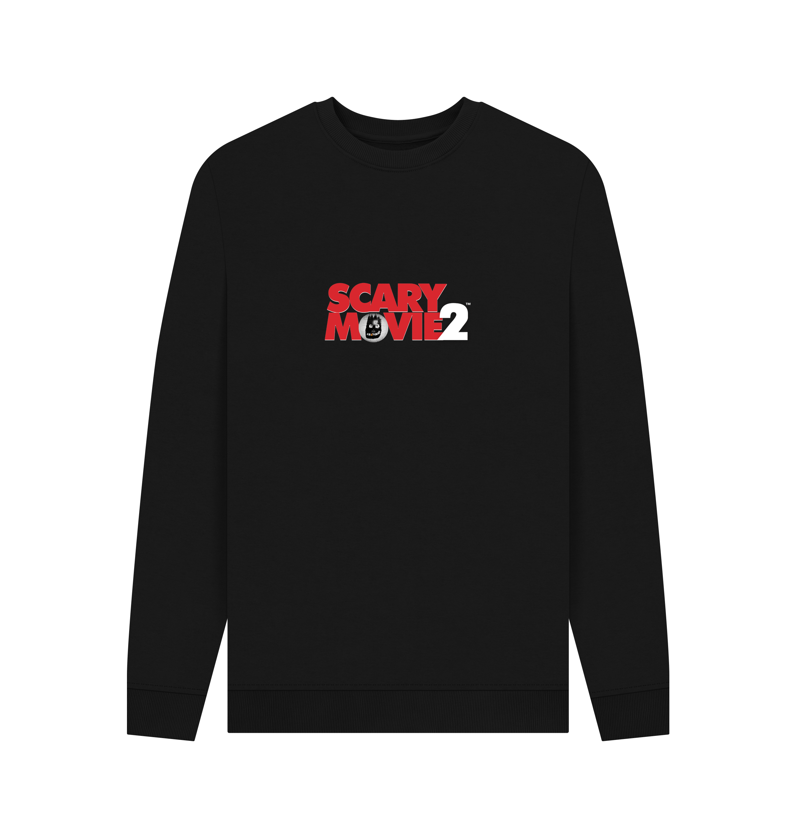 Black Printed Sweater Front