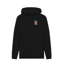 Black Printed Hoody Front