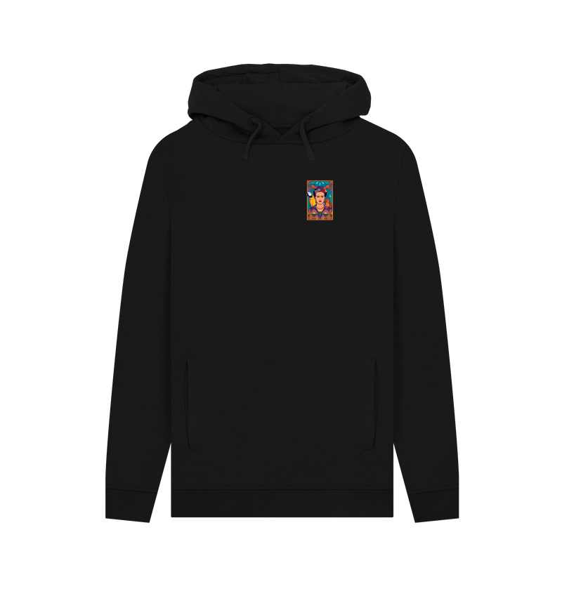 Black Printed Hoody Front