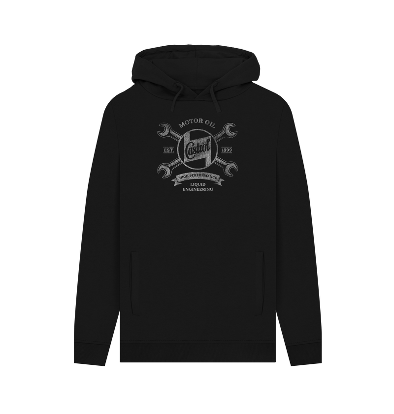 Black Printed Hoody Front