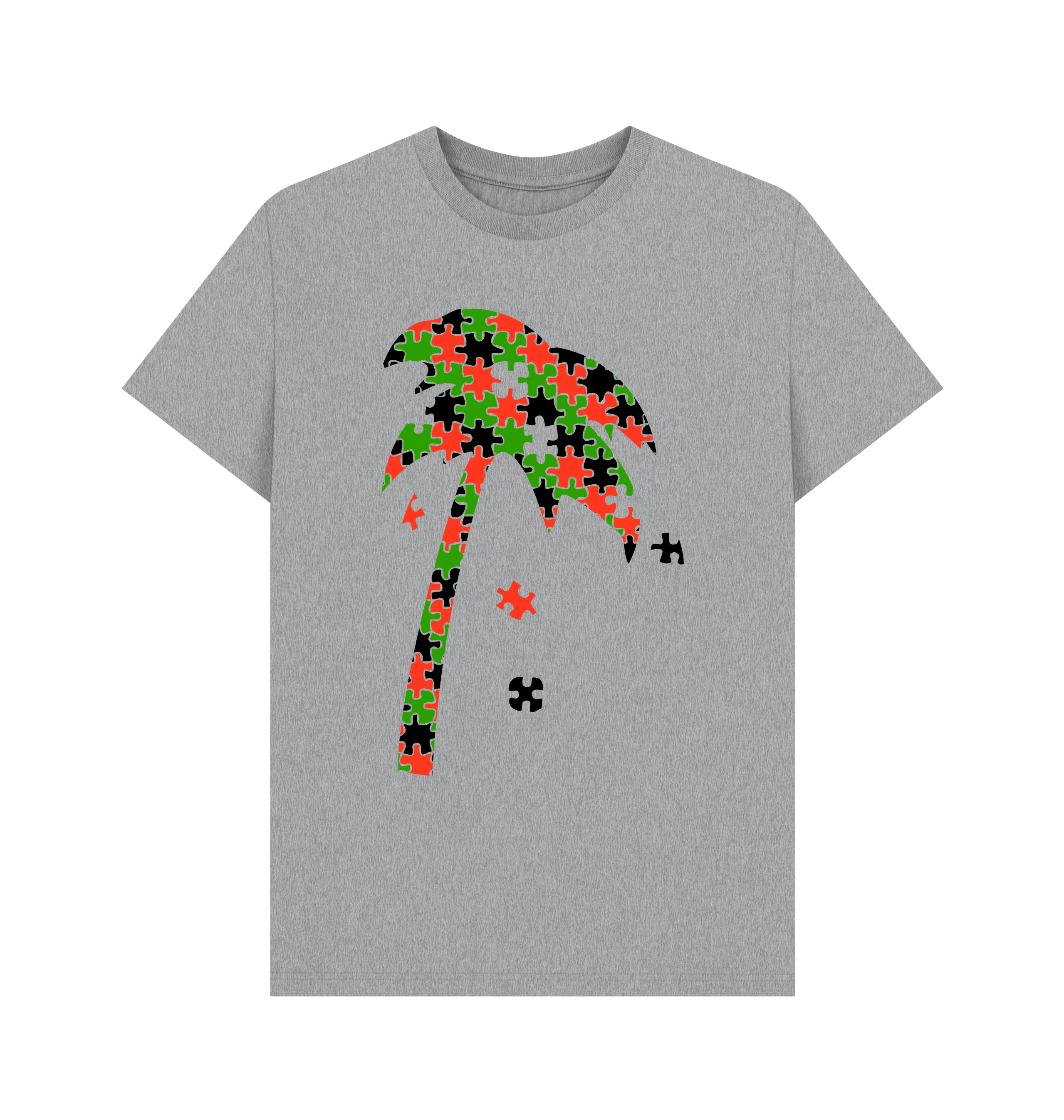 Athletic Grey Printed T-shirt Front