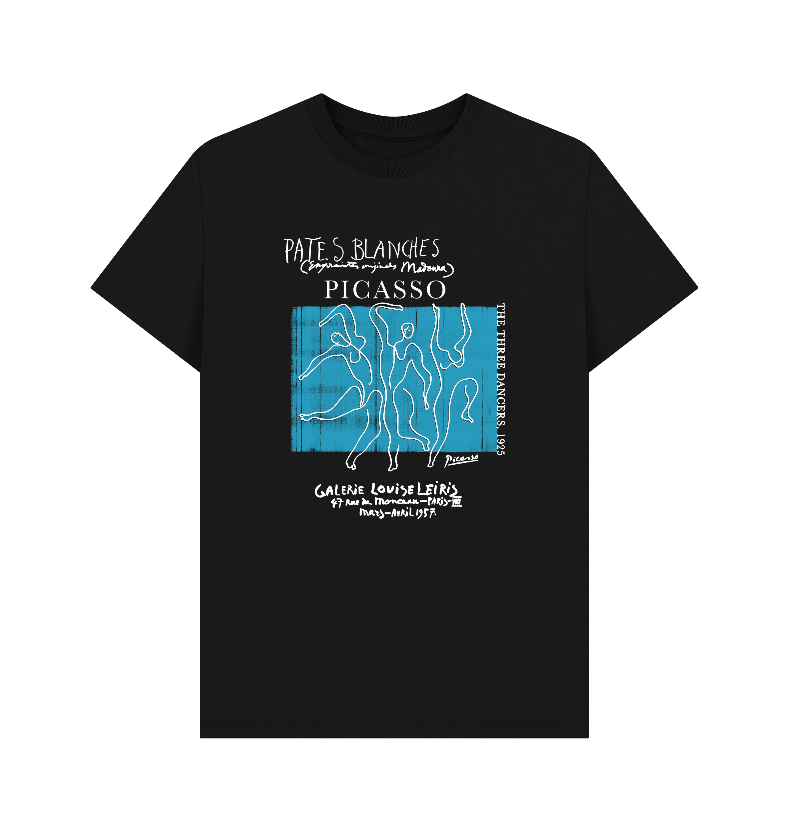 Black Printed T-shirt Front