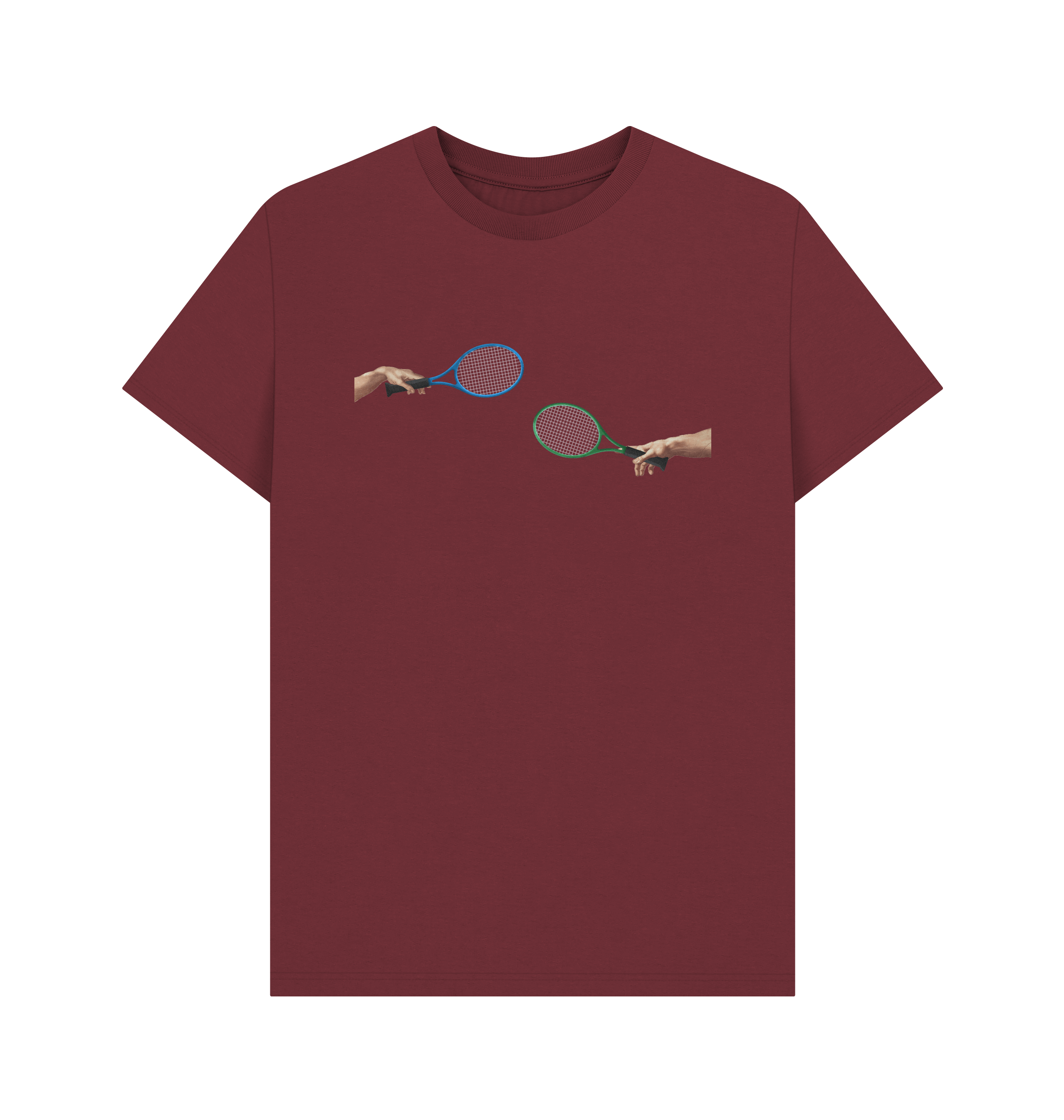 Red Wine Printed T-shirt Front