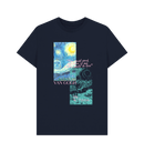 Navy Blue Printed T-shirt Front