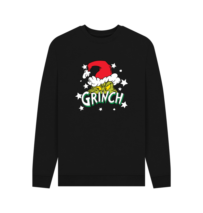 Black Printed Sweater Front