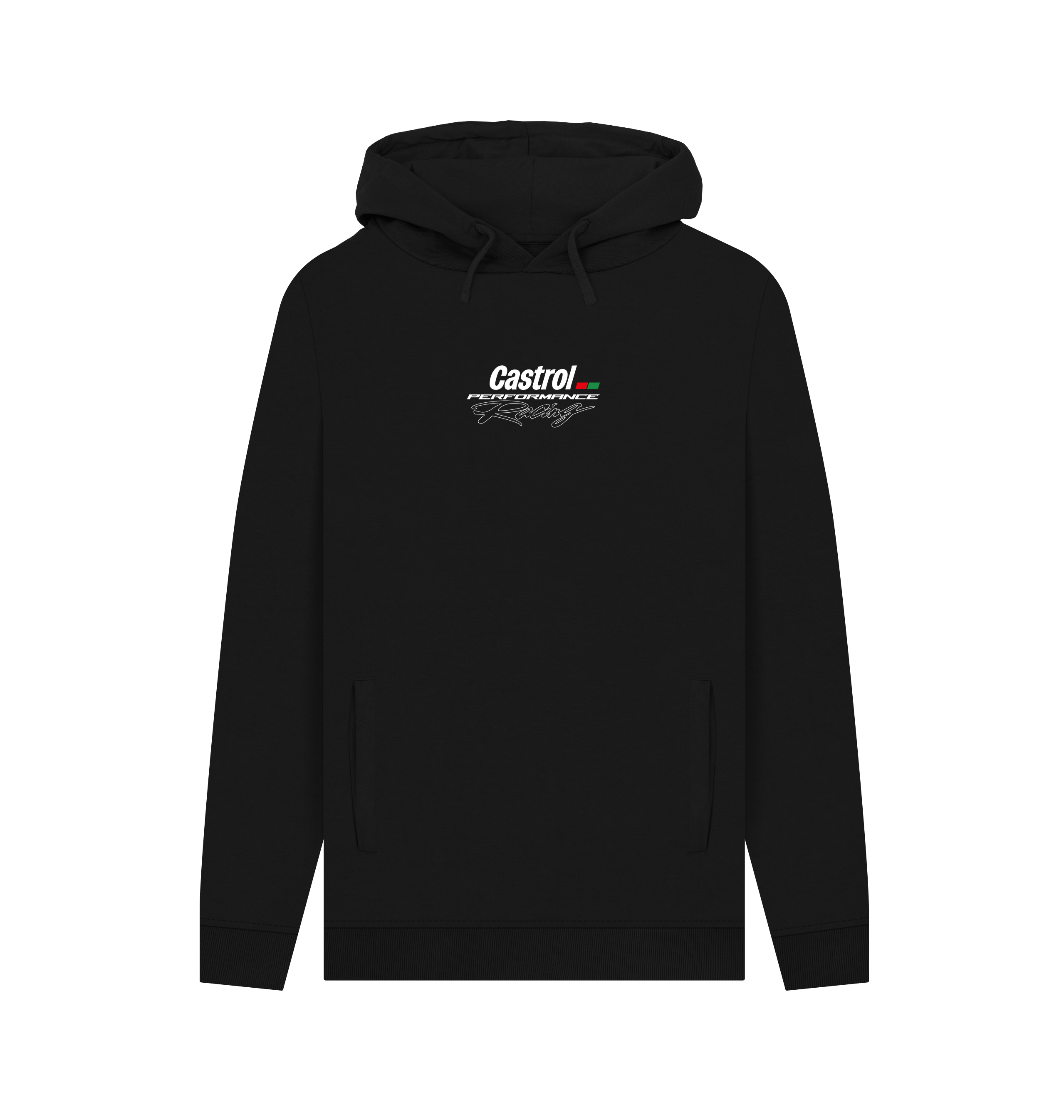Black Printed Hoody Front