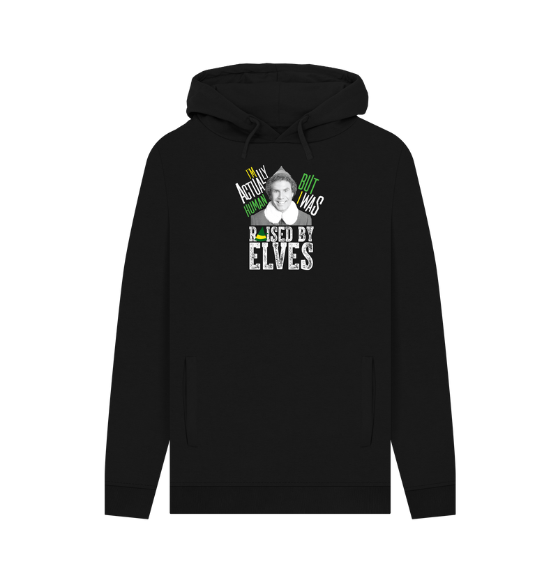 Black Printed Hoody Front