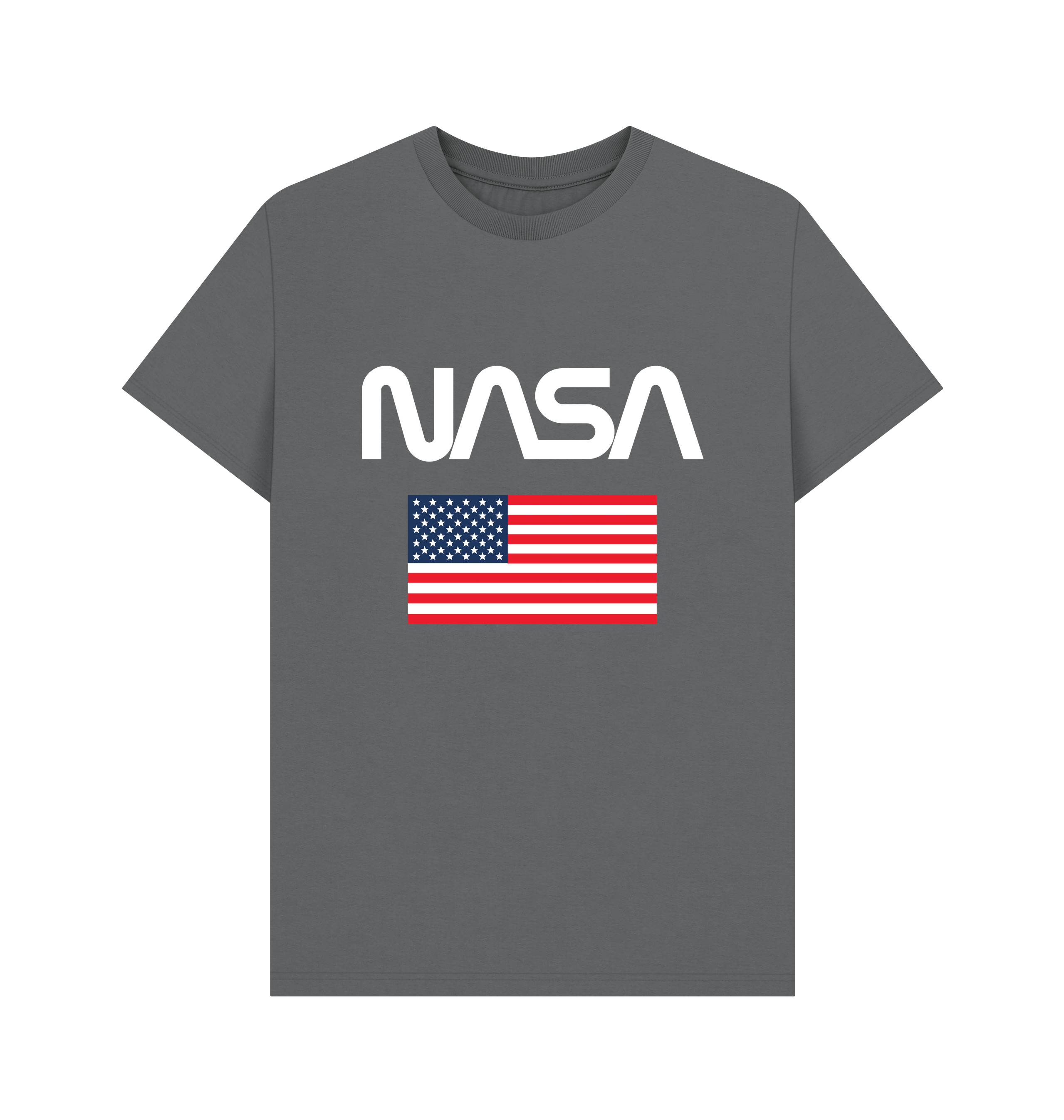 Slate Grey Printed T-shirt Front