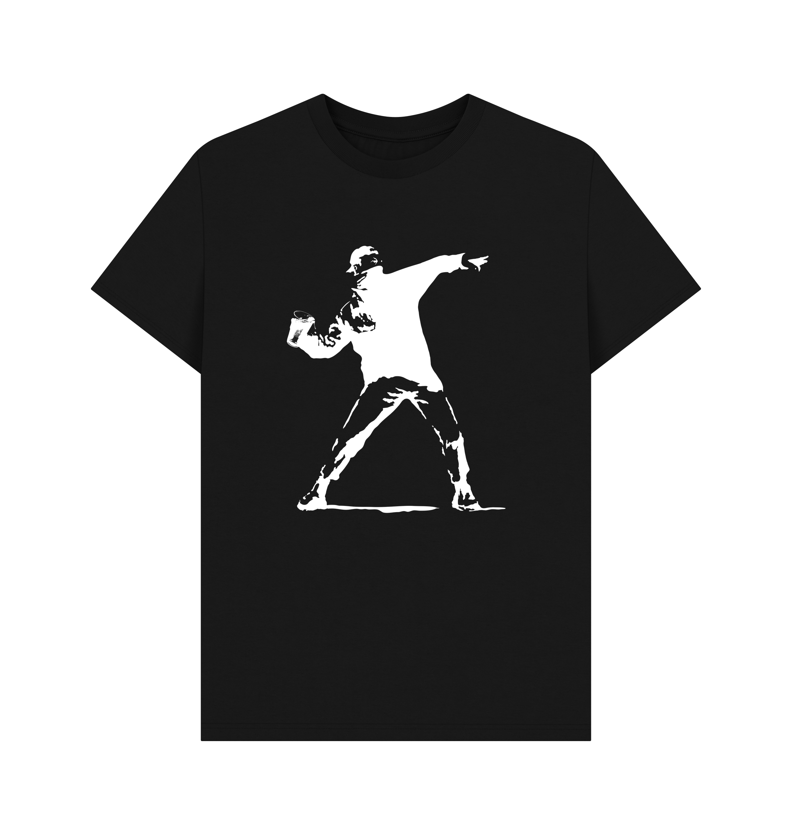 Black Printed T-shirt Front