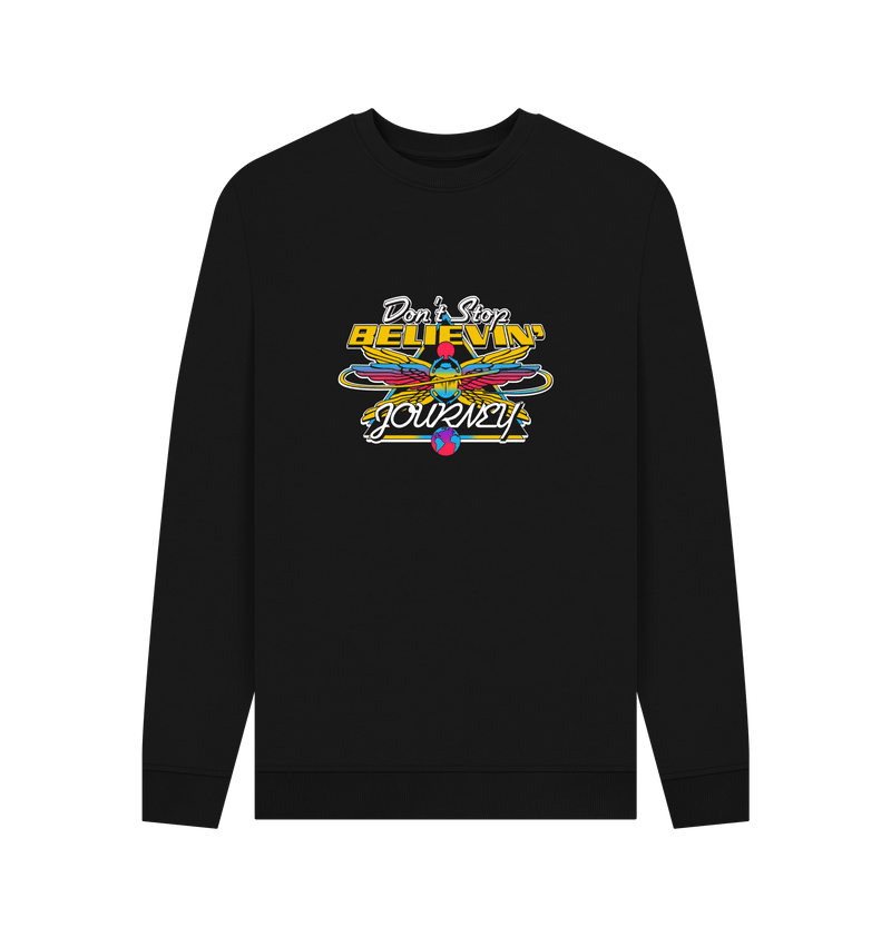 Black Printed Sweater Front