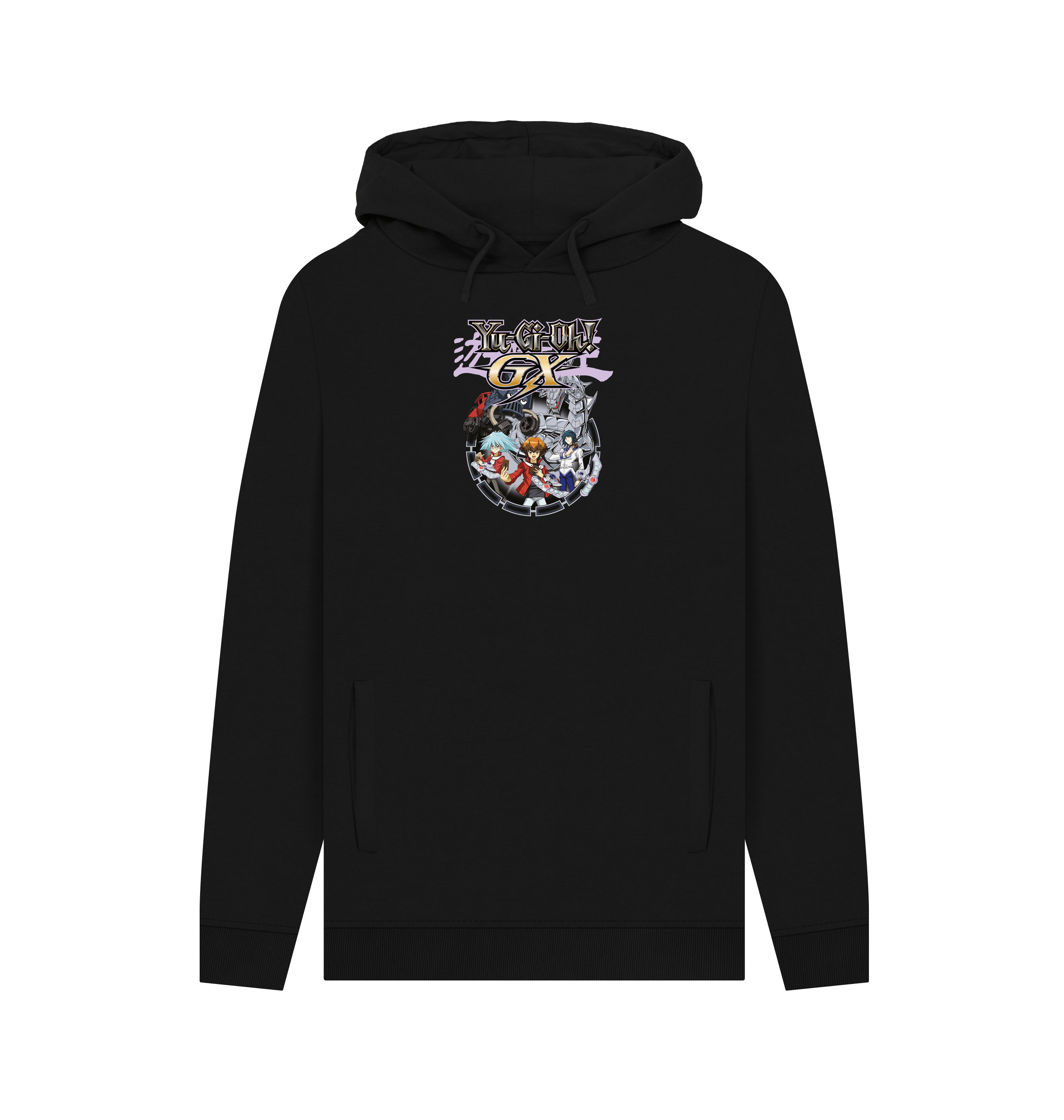 Black Printed Hoody Front