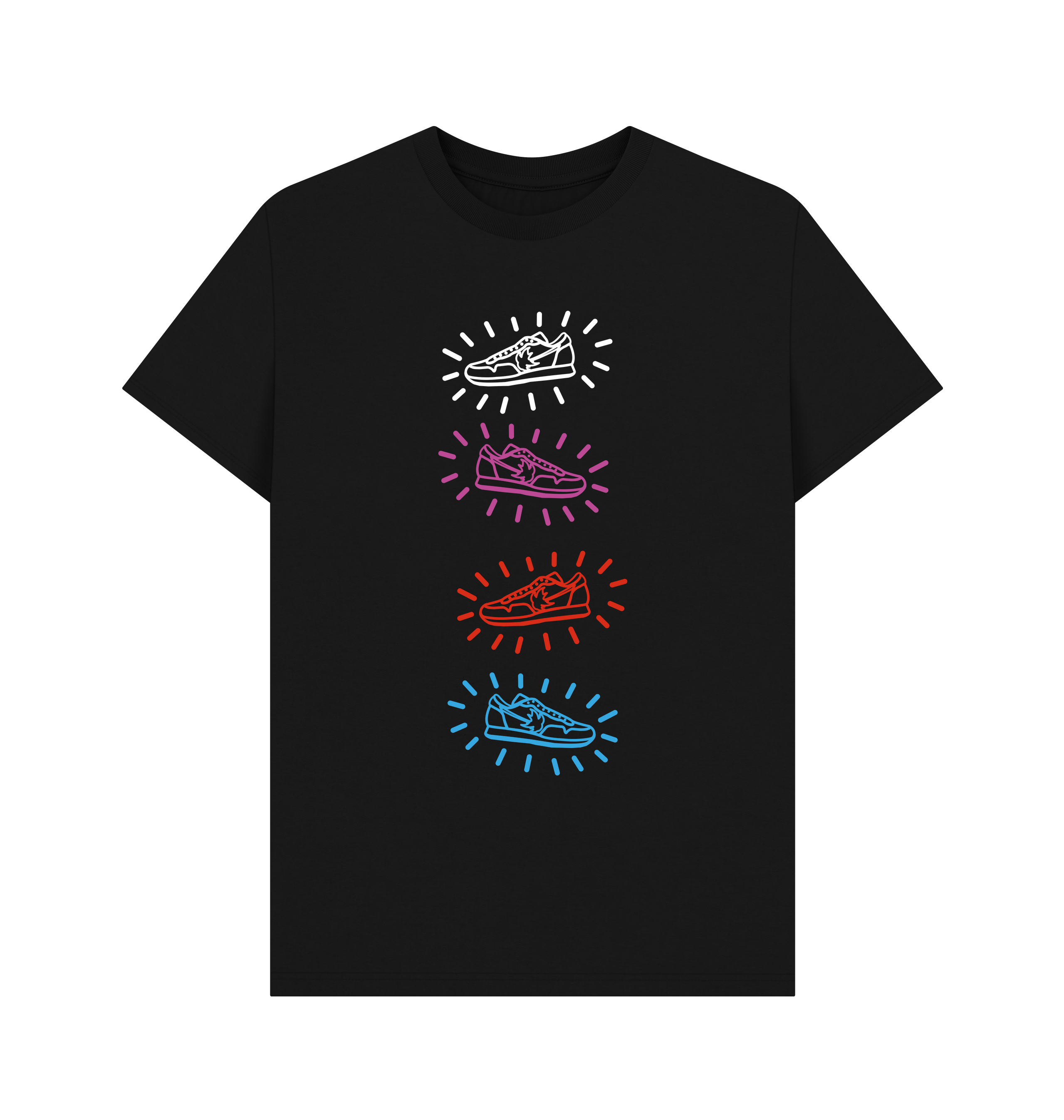 Black Printed T-shirt Front