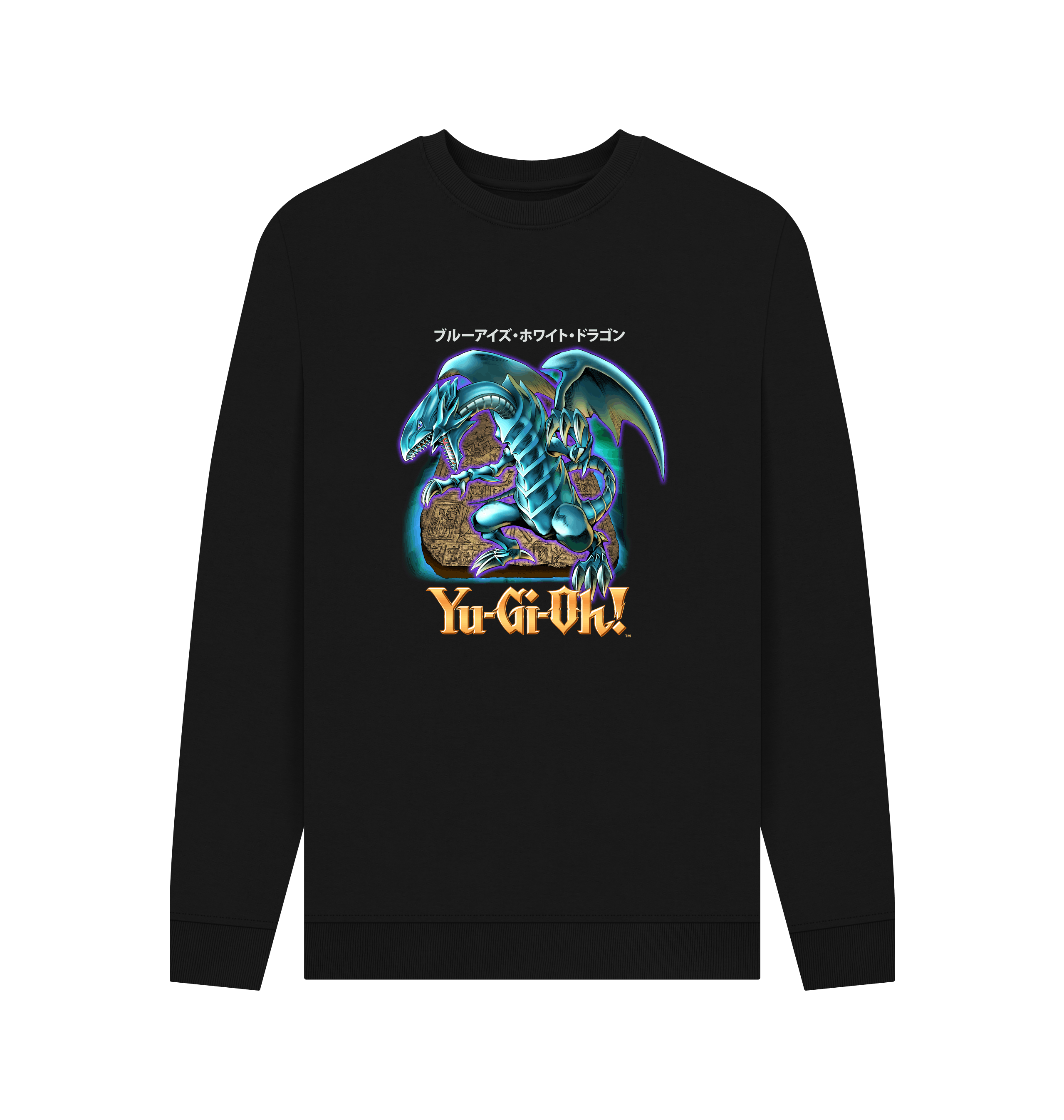 Black Printed Sweater Front