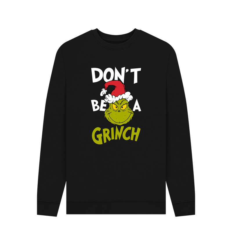 Black Printed Sweater Front