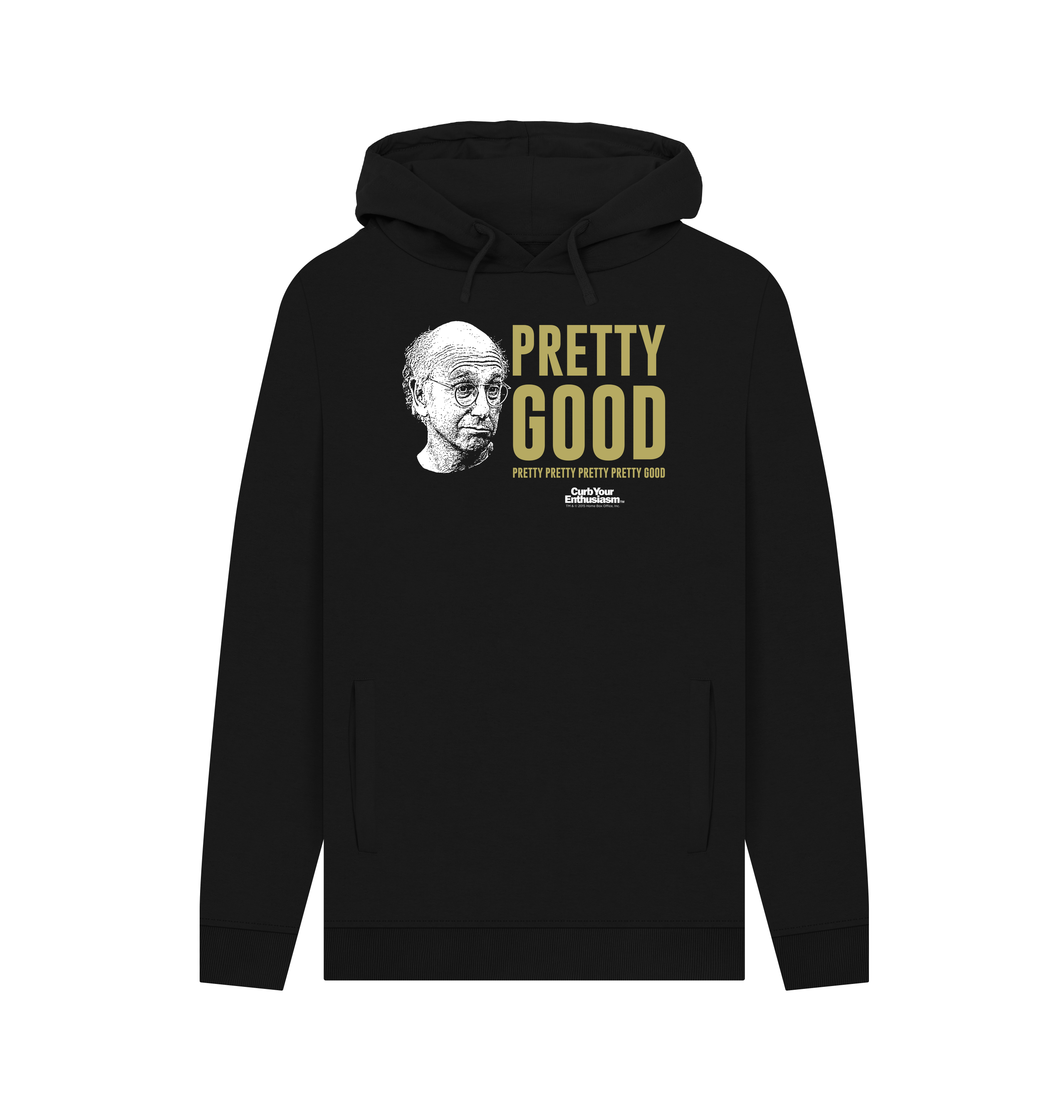 Black Printed Hoody Front