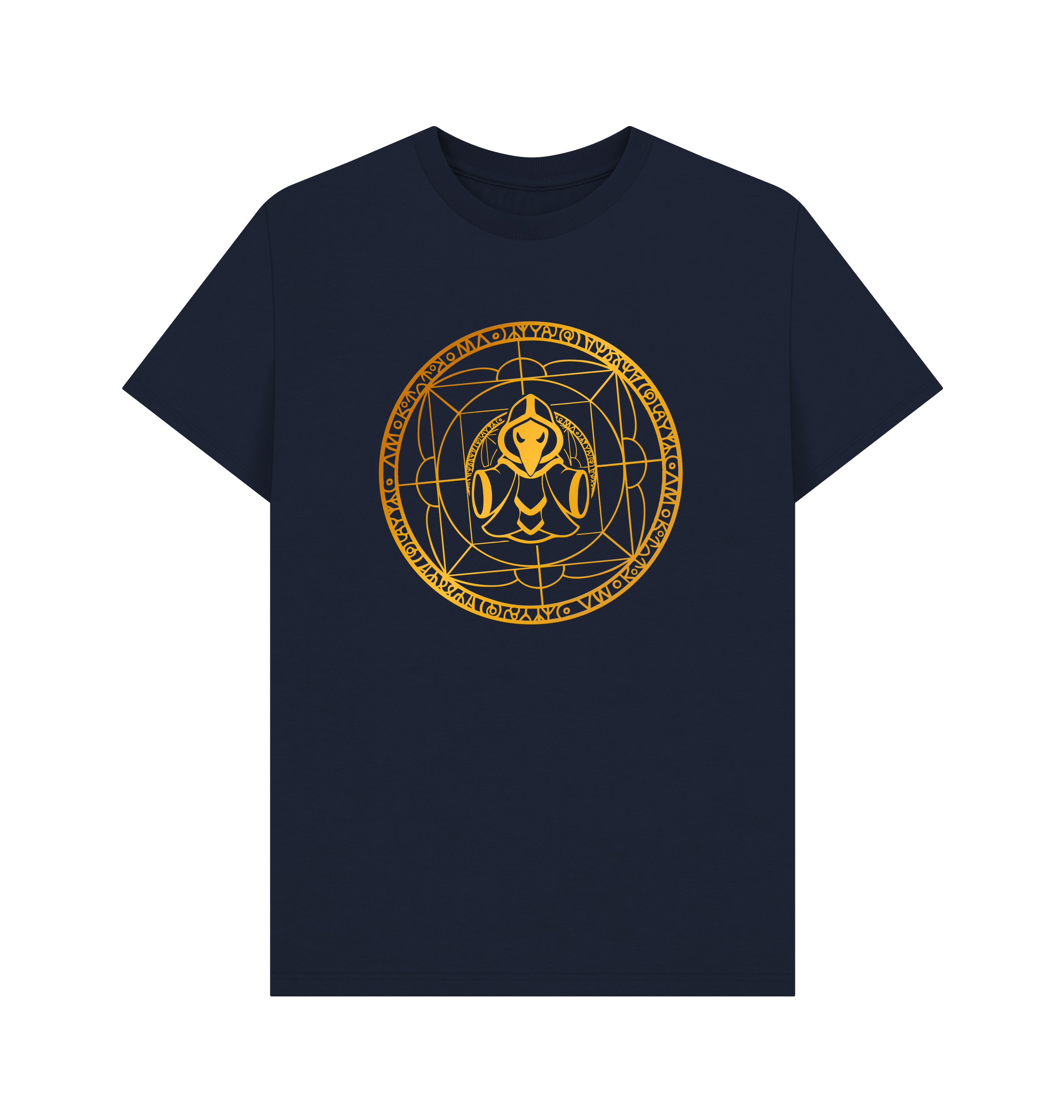 Navy Blue Printed T-shirt Front