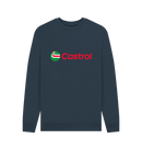 Navy Blue Printed Sweater Front