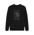 Black Printed Sweater Front