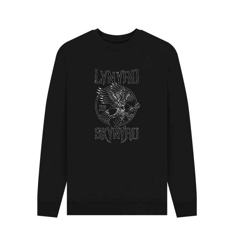 Black Printed Sweater Front