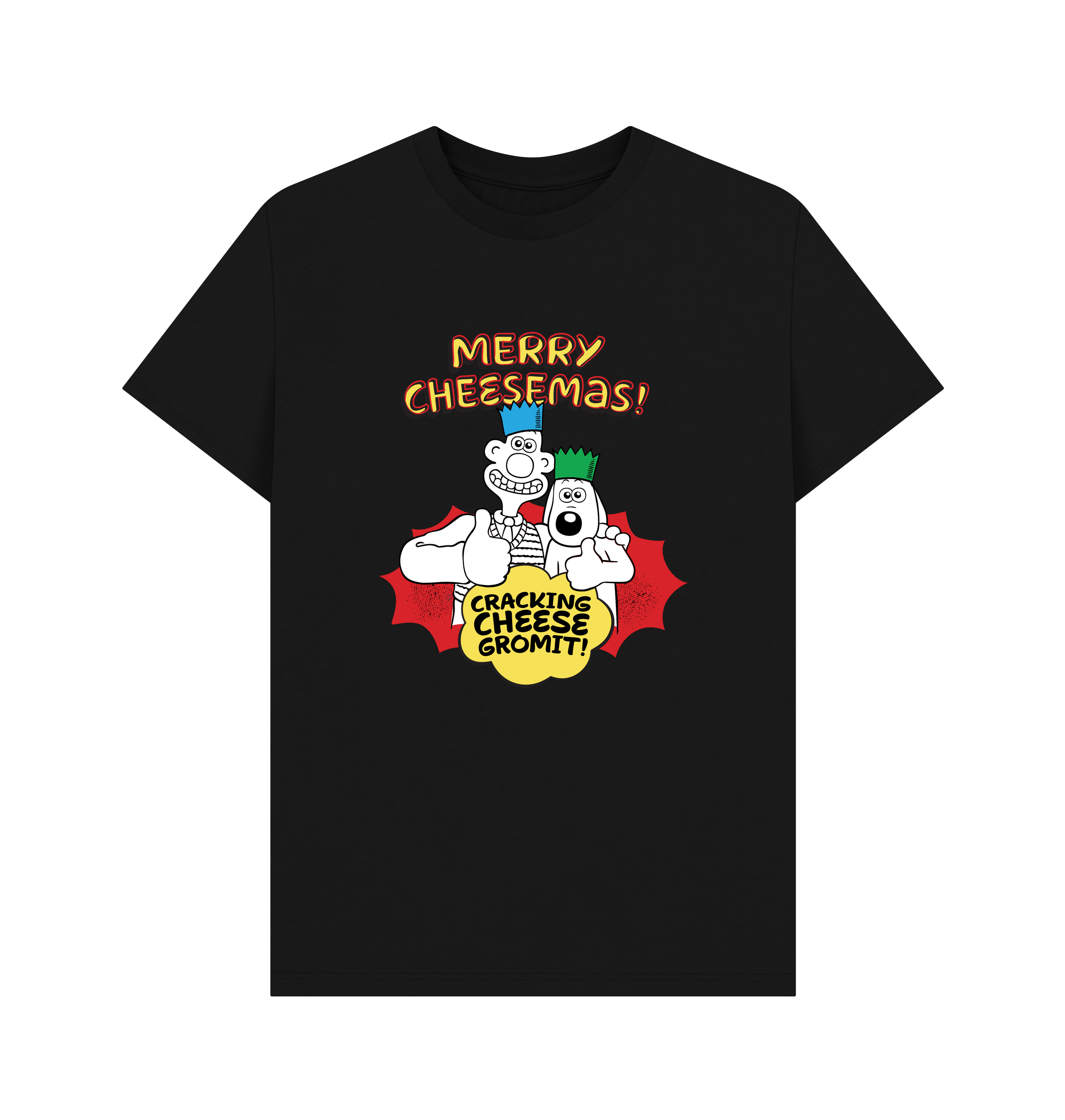 Black Printed T-shirt Front