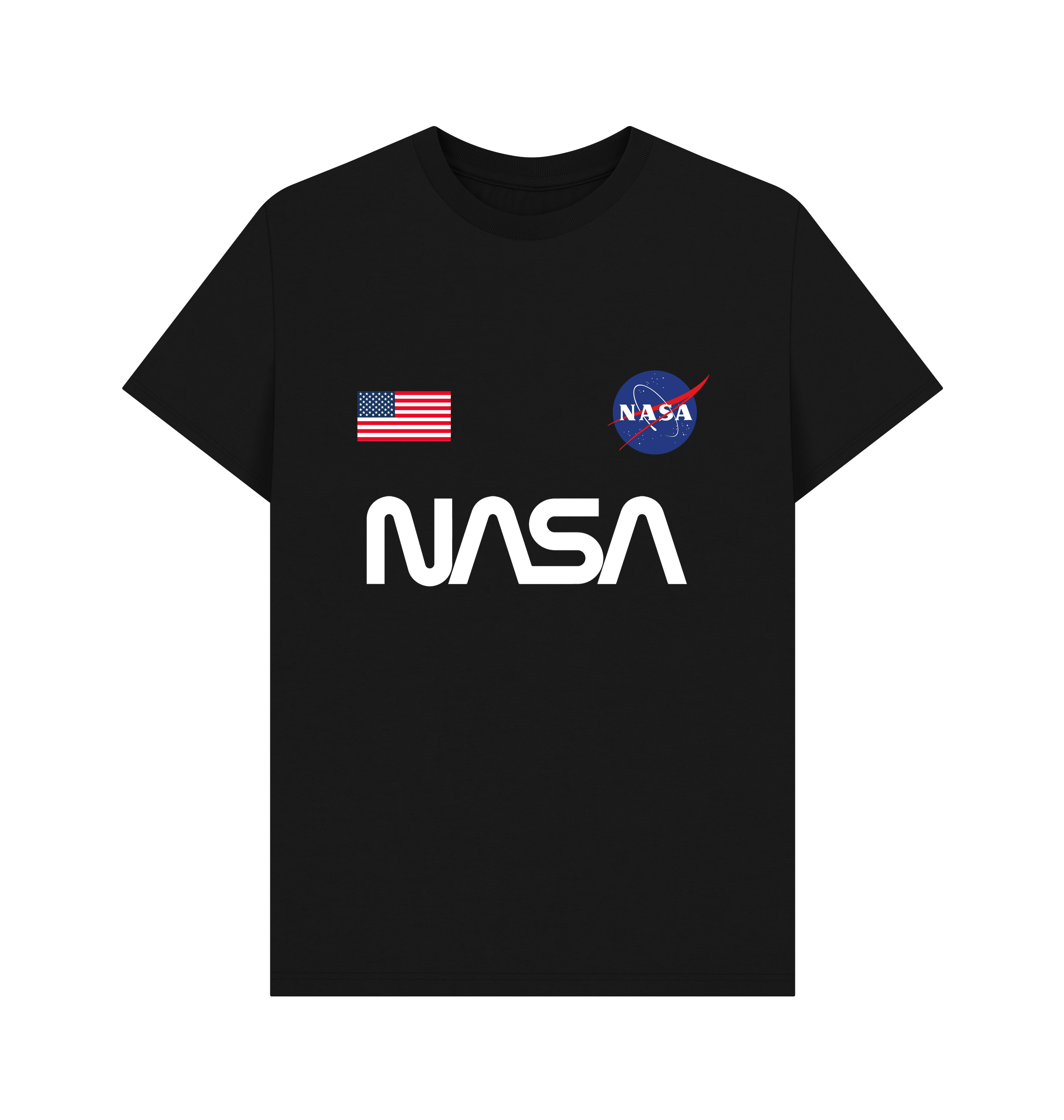 Black Printed T-shirt Front