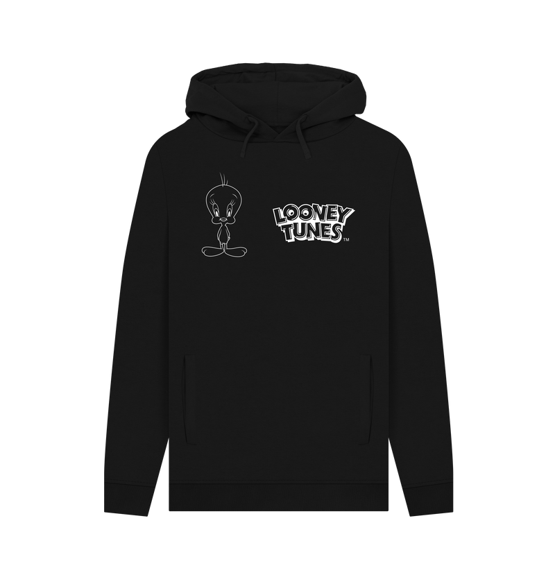 Black Printed Hoody Front