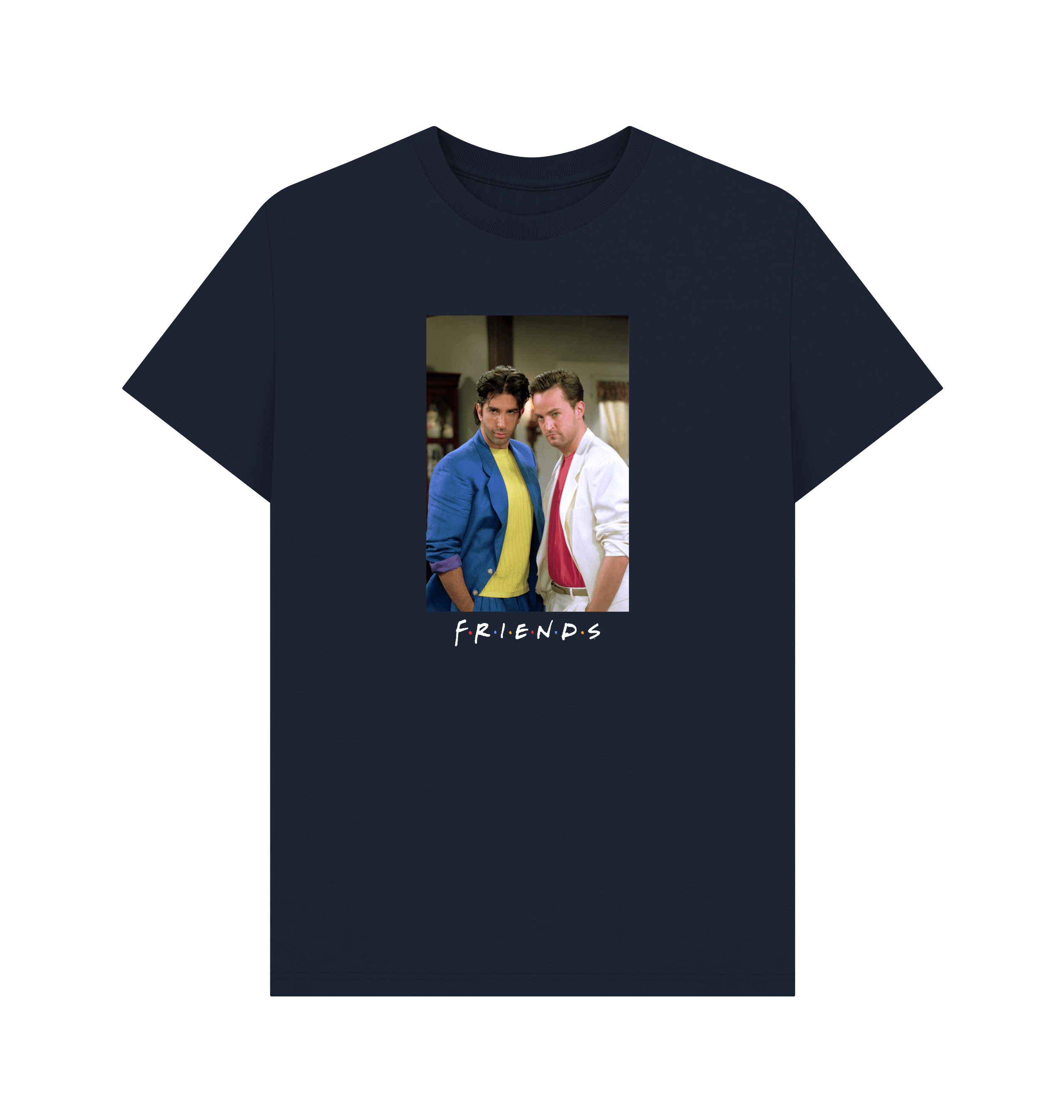 Navy Blue Printed T-shirt Front