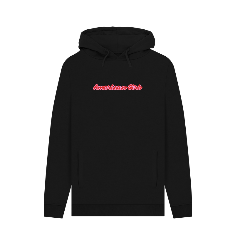 Black Printed Hoody Front