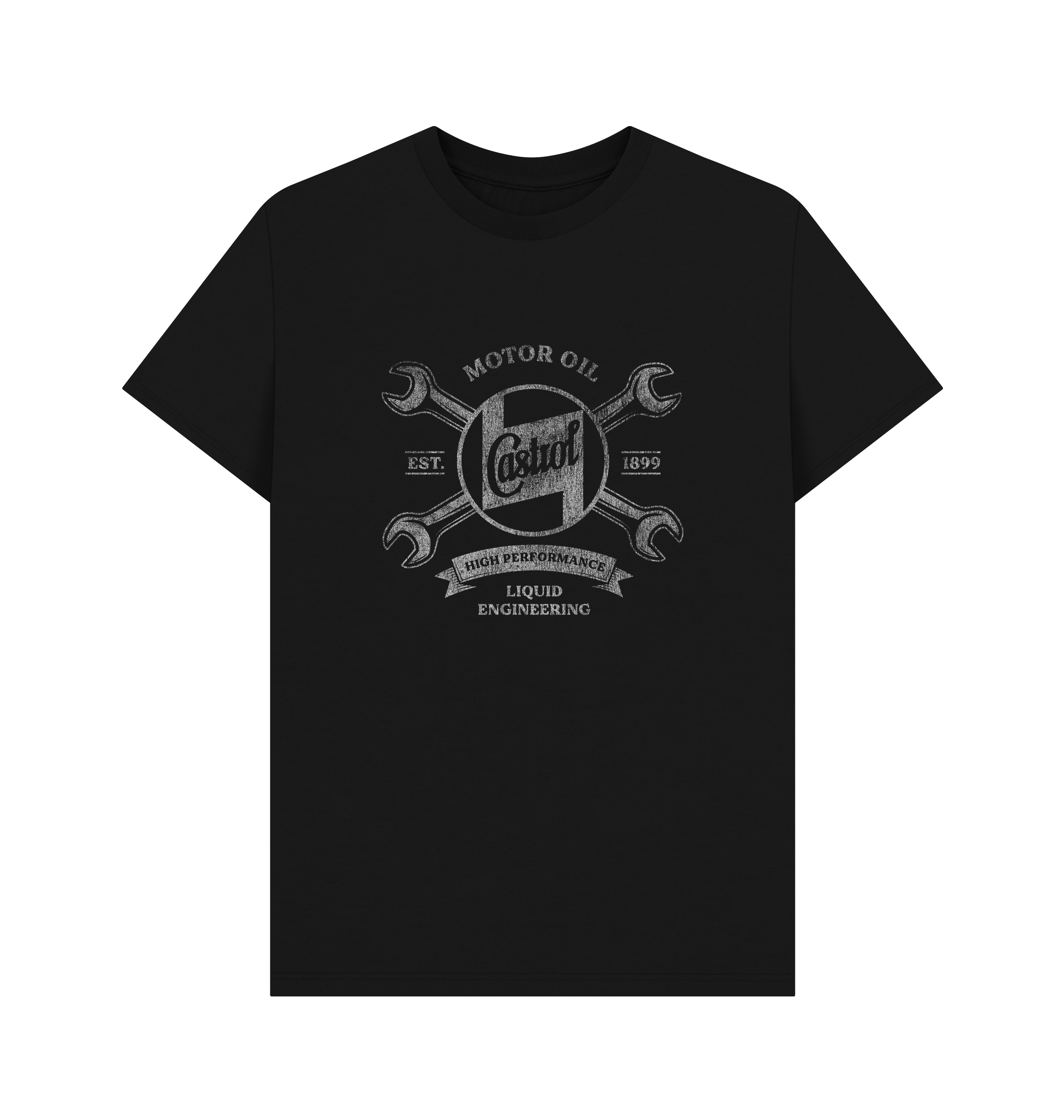 Black Printed T-shirt Front