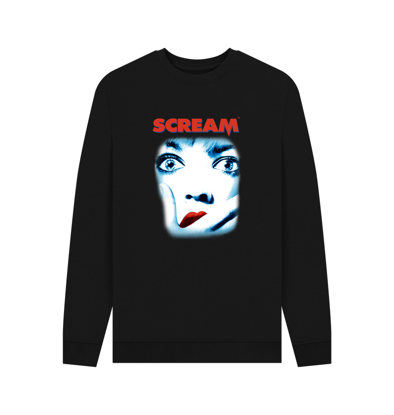 Black Printed Sweater Front
