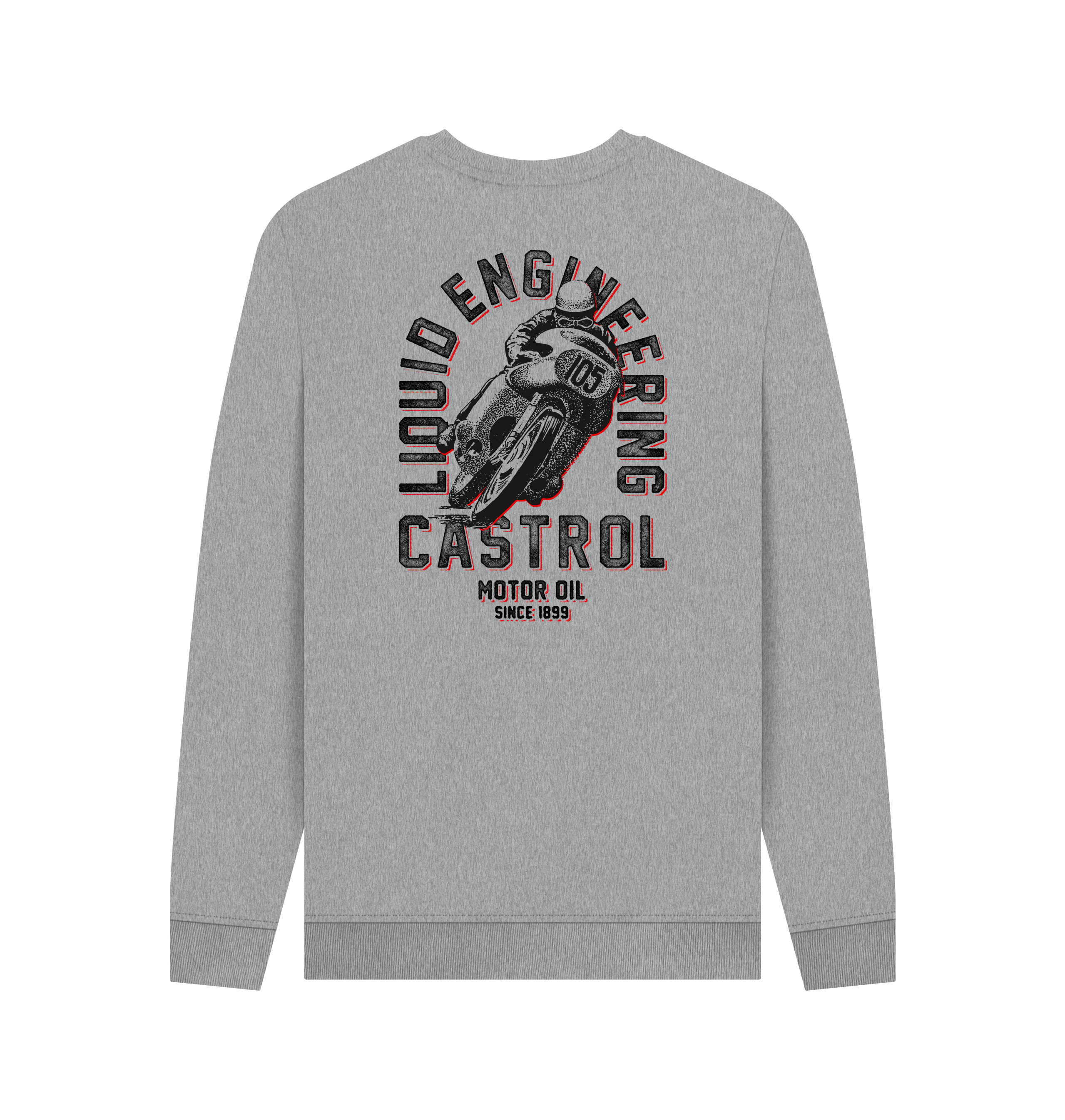 Light Heather Printed Sweater Back