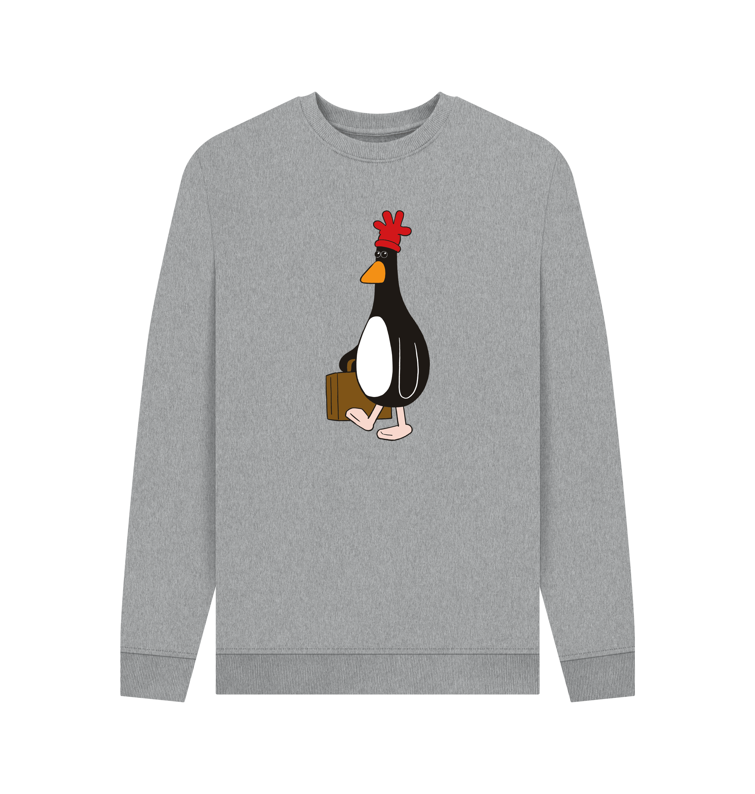 Light Heather Printed Sweater Front