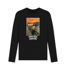 Black Printed Long Sleeve T Shirt Front