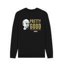 Black Printed Sweater Front