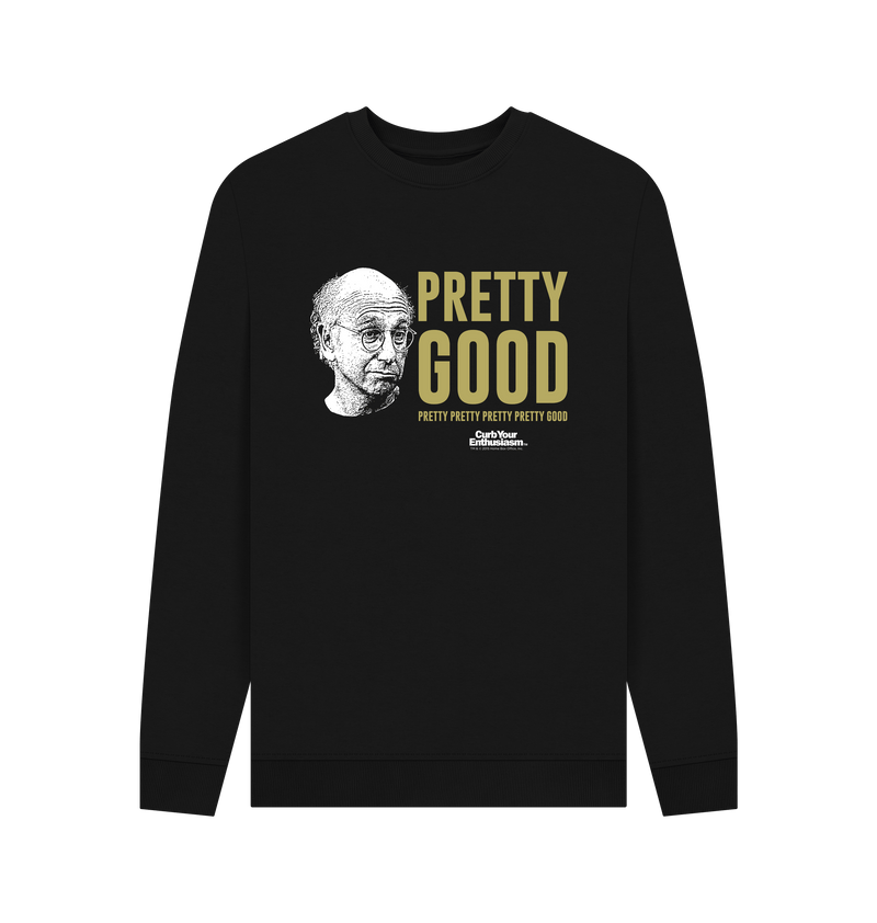 Black Printed Sweater Front