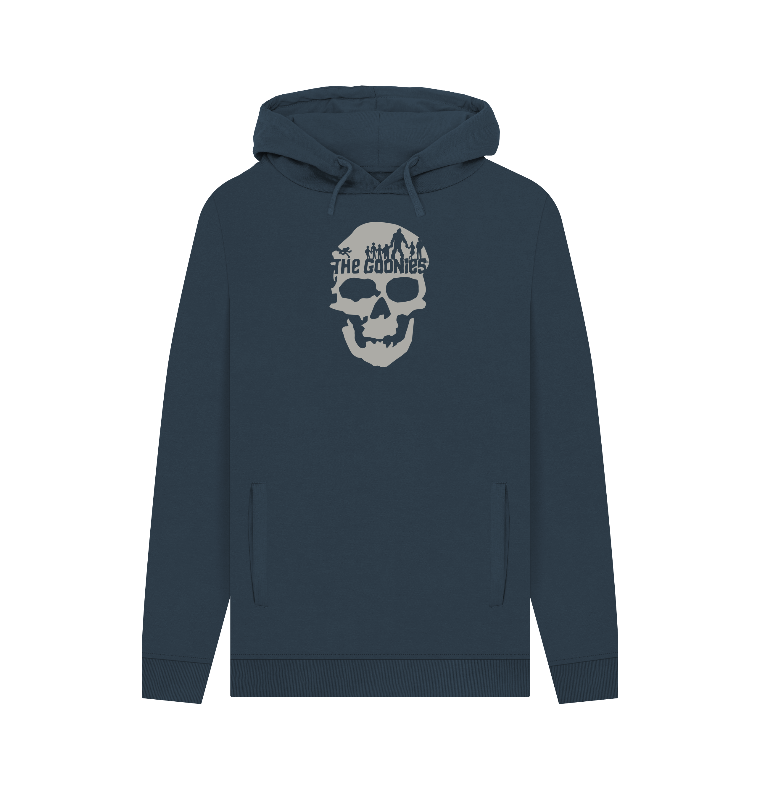 Navy Printed Hoody Front