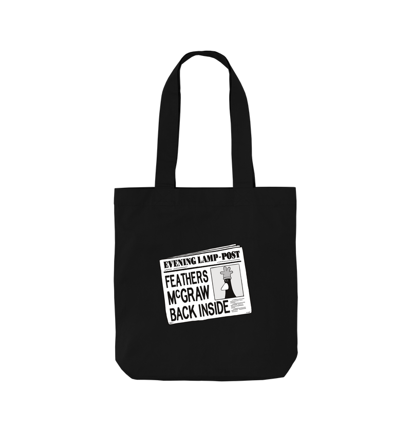 Black Printed Bag Front