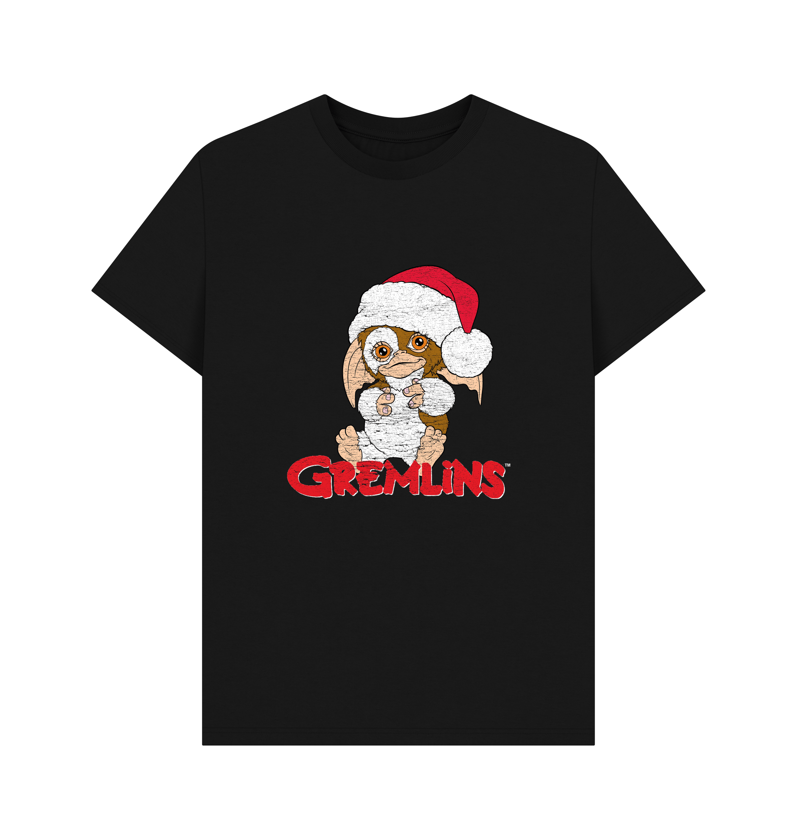 Black Printed T-shirt Front