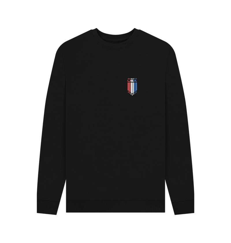 Black Printed Sweater Front