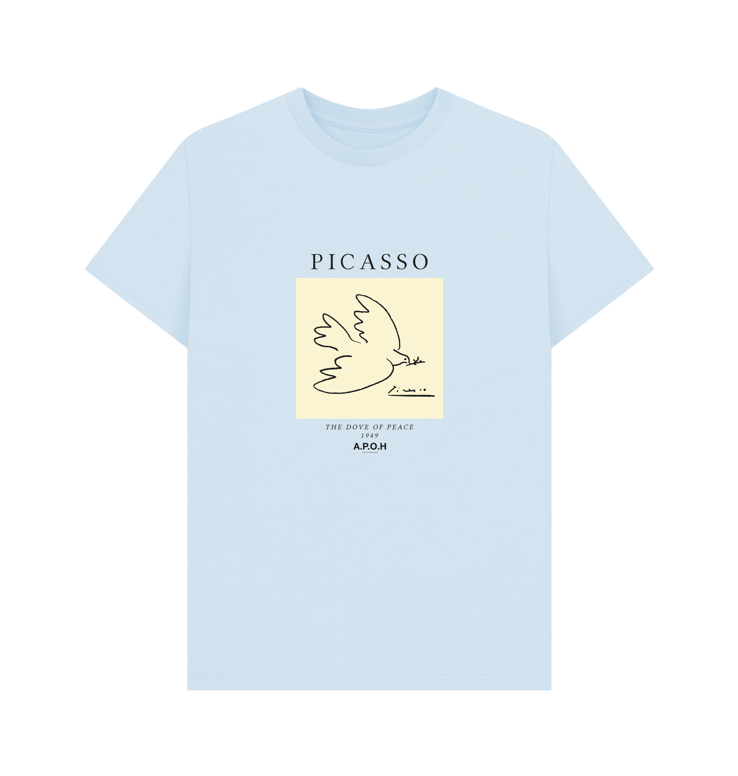 Sky Blue Printed T-shirt Front