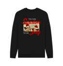 Black Printed Sweater Front