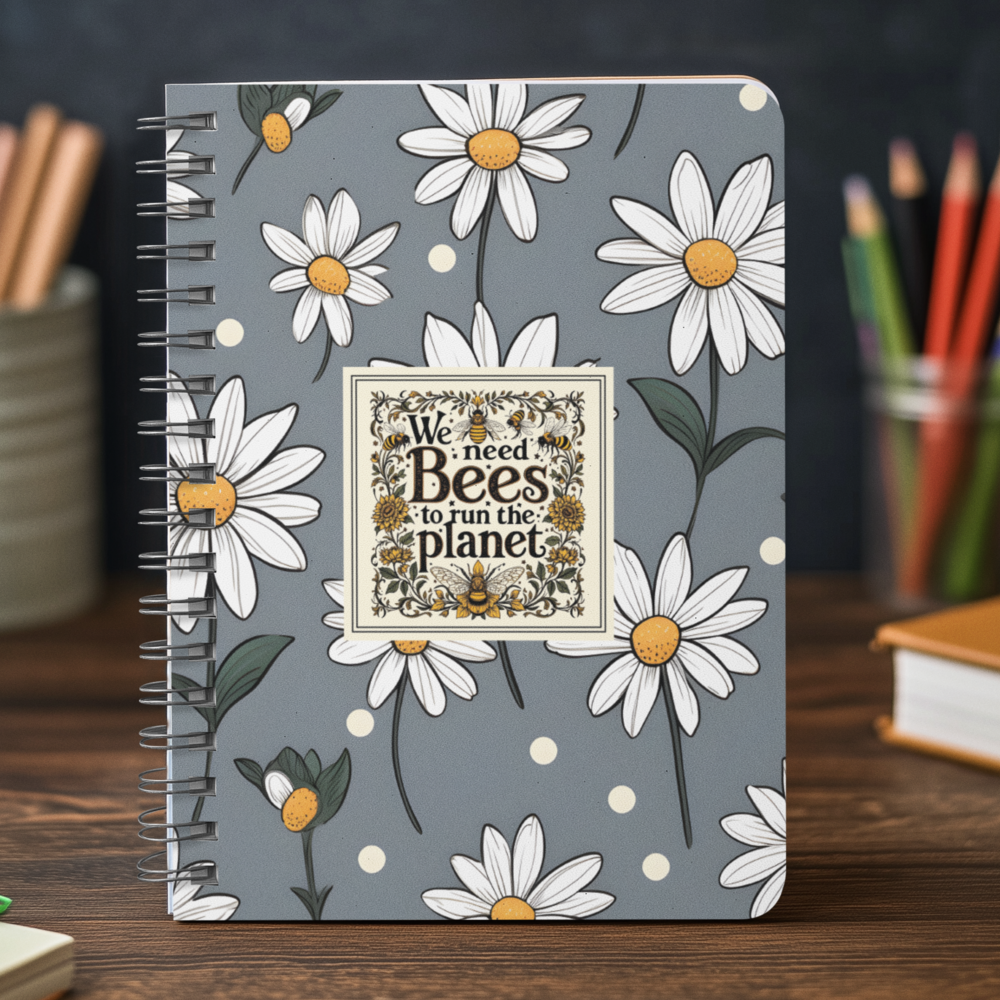 Bees Run the Planet A5 Notebook