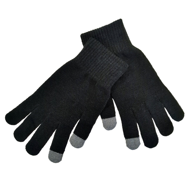 Mens Touch Screen Gloves Black