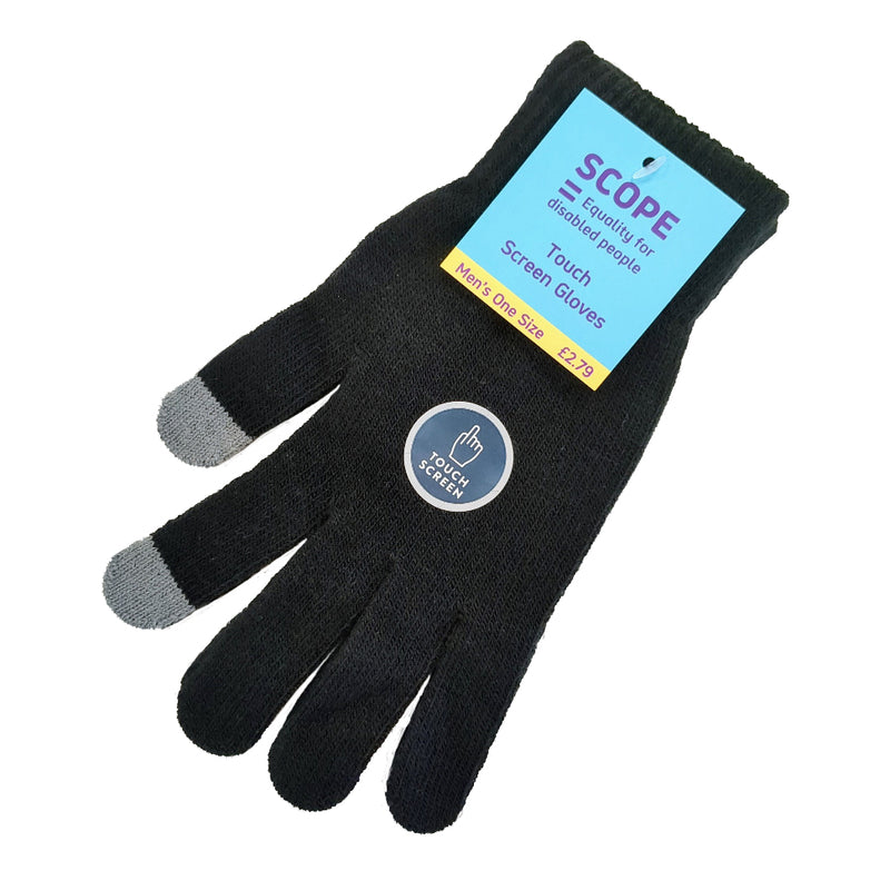 Mens Touch Screen Gloves Black