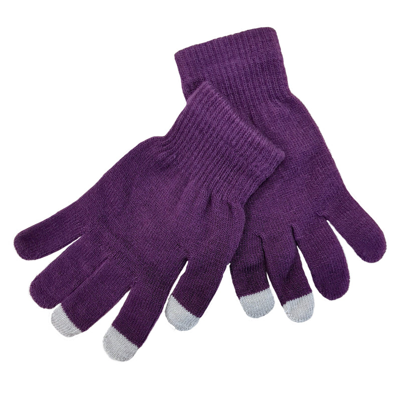 Ladies Touch Screen Gloves in Black, Purple or Pink