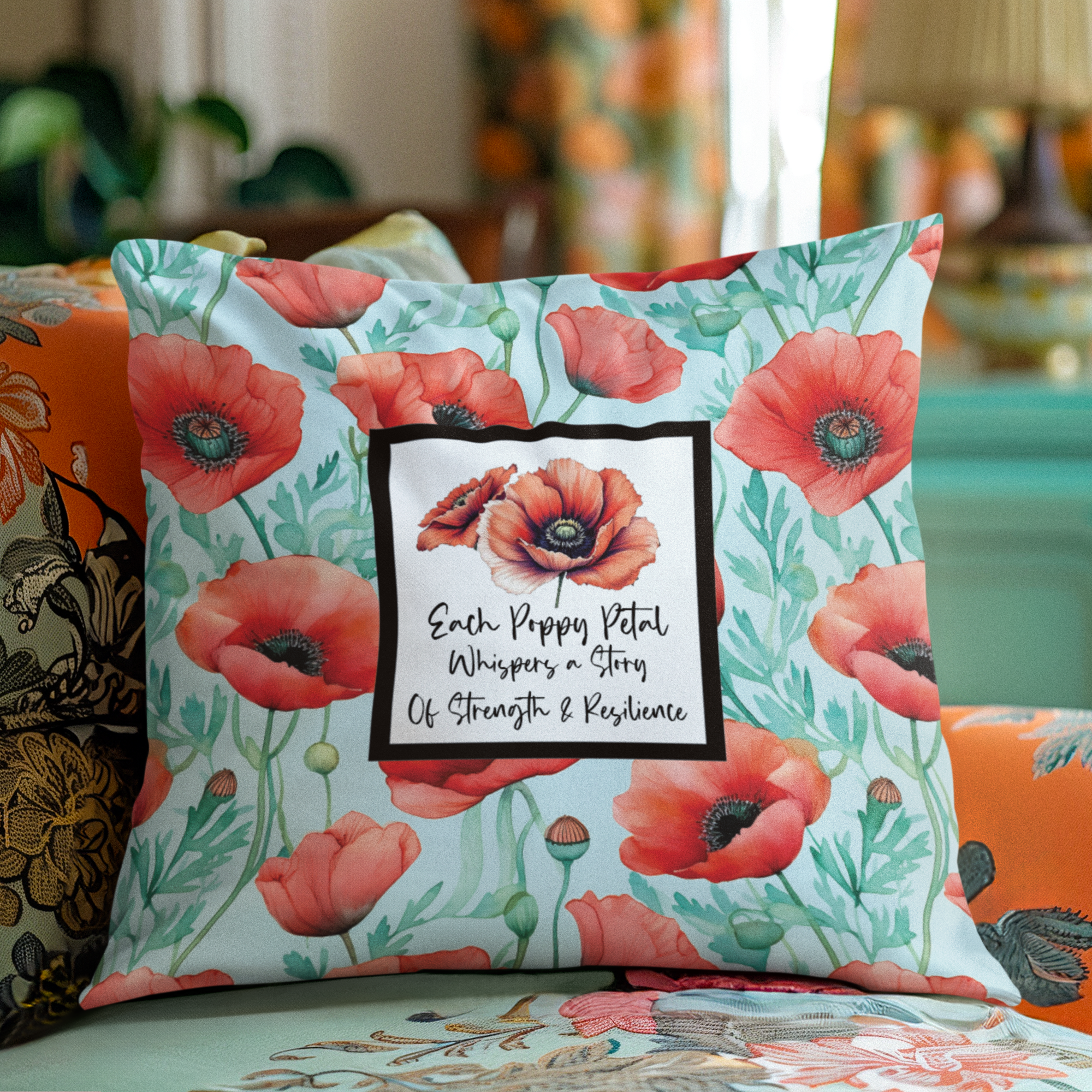 Poppy Petal Cushion